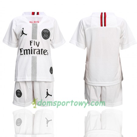 Koszulka Paris Saint-Germain Jodan Biały Dziecięcy Trzeci Koszulki Piłkarskie 2018-2019 Krótki Rękaw